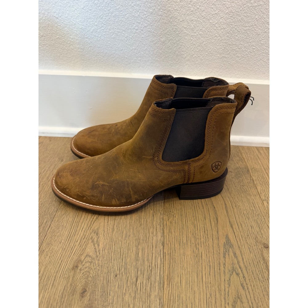 Ariat Mens Booker Distressed 7.5 D Brown Leather Round Toe 10040374